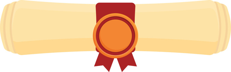 Education diploma icon cartoon vector. Award certificate. Honor paper