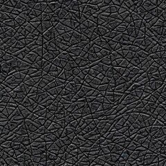 I see a close-up of what looks like black leather. It's smooth and shiny, with intricate patterns running across its surface. Light reflects off it in a way that makes the texture seem almost 3D.