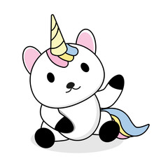 baby unicorn cute cartoon ilustration