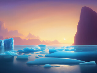 iceberg in polar regions, climate change 09
