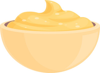 Vegetable hummus icon cartoon vector. Cuisine day. Snack food