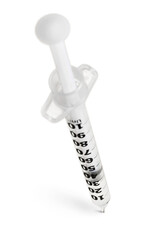 Medical Plastic Syringe isolated on white background