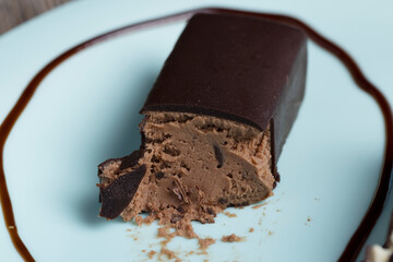 Sweet curd cheese made from milk with milk chocolate