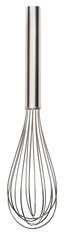 Houseware: steel whisk, isolated on white background