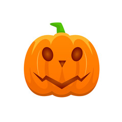 halloween pumpkin isolated on white