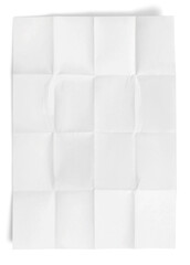Piece of Folded Paper on White Background