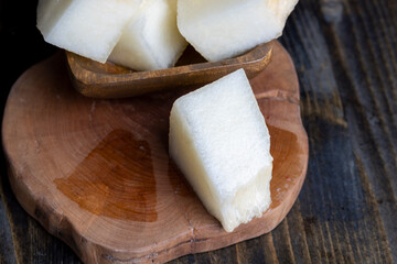 Sliced ripe and sweet melon