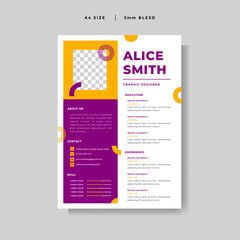 modern Curriculum Vitae design template vector