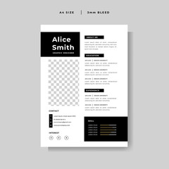 modern Curriculum Vitae design template vector