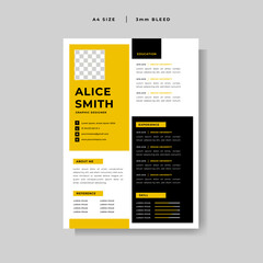 modern Curriculum Vitae design template vector