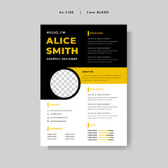 modern Curriculum Vitae design template vector