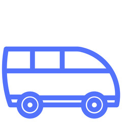 bus car microbus suv vehicule line icon