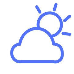 cloudy sunny sunny weather weather line icon