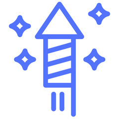 celebration fireworks party rocket line icon