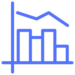 business analytics finance line icon