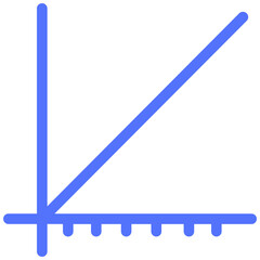 chart statistics data presentation regression line icon