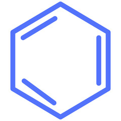 chemistry chemical science hexagone line icon