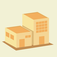 3d house modern vector element