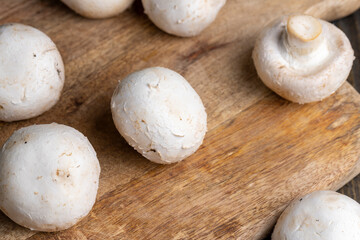 ripe whole mushrooms for cooking