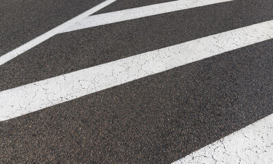Paved highway with white road markings