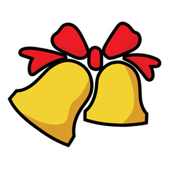 Isolated Christmas Bell Illustration