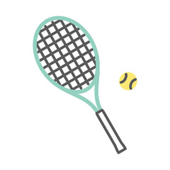 simple line illustration of tennis