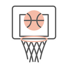 simple line illustration of basketball