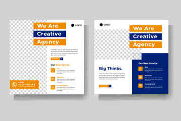 Obraz premium Modern business social media vector template