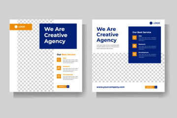 Modern business social media vector template