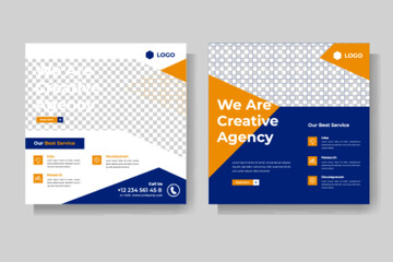 Modern business social media vector template