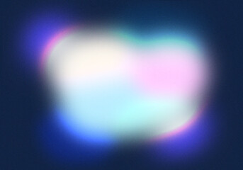 Abstract background with colorful lights and grainy texture. Colorful lights with neon effect on dark navy background.