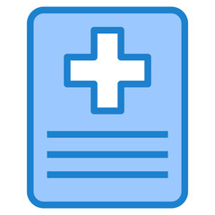 Obraz premium Hospital blue style icon