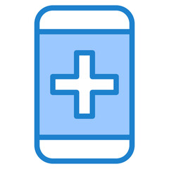 Fototapeta premium Smartphone blue style icon