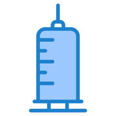 Obraz premium Syringe blue style icon