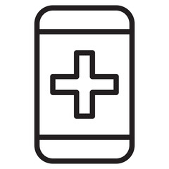 Obraz premium Smartphone outline style icon