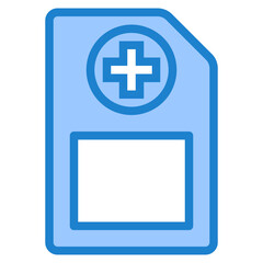 Medical history blue style icon