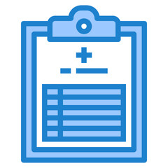 Medical result blue style icon