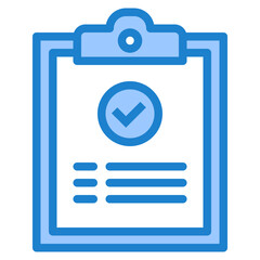 Medical result blue style icon