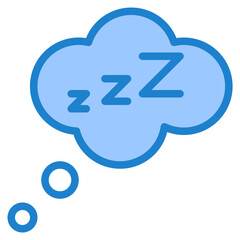 Sleep blue style icon