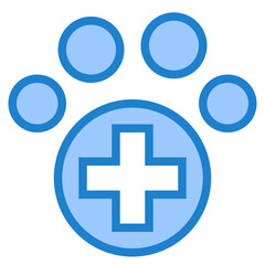 Fototapeta premium Veterinarian blue style icon