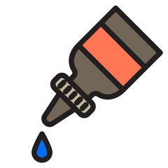 Eye drop color line style icon