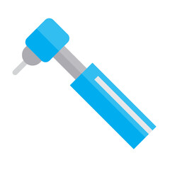 Dentail drill flat style icon