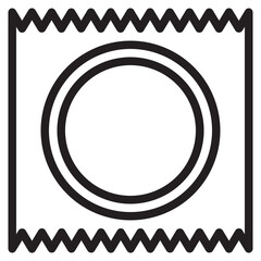 Condom outline style icon