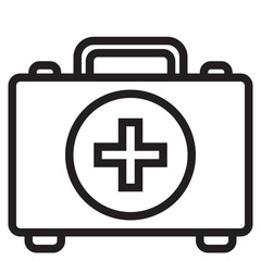 First aid kit outline style icon
