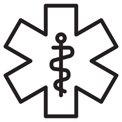 Hospital outline style icon