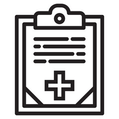 Obraz premium Medical history outline style icon