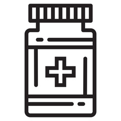 Obraz premium Medicine outline style icon