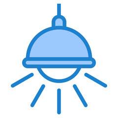Lamp blue style icon