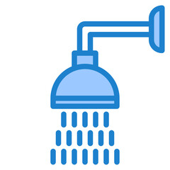 Obraz premium Shower blue style icon