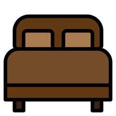 Bed color line style icon